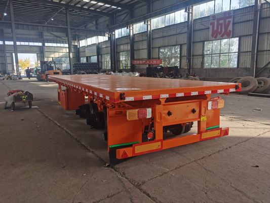 40 ft 3 axle lowbed semi trailer giường phẳng kéo dài giường thấp trailer